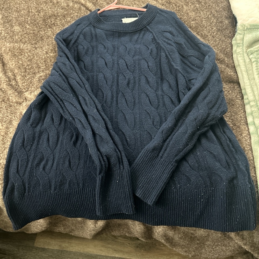 aerie Navy Blue Knit Pullover Sweater